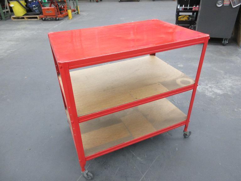 Rolling 3 Shelf Steel Cart- Auction Item