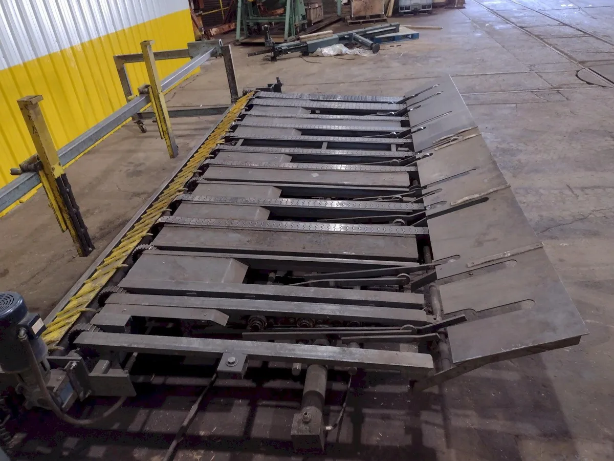 13' x 1/4" AMADA MODEL #M-4065 MECHANICAL POWER SQUARING SHEAR, FRONT GUAGING, CONVEYOR & STACKER