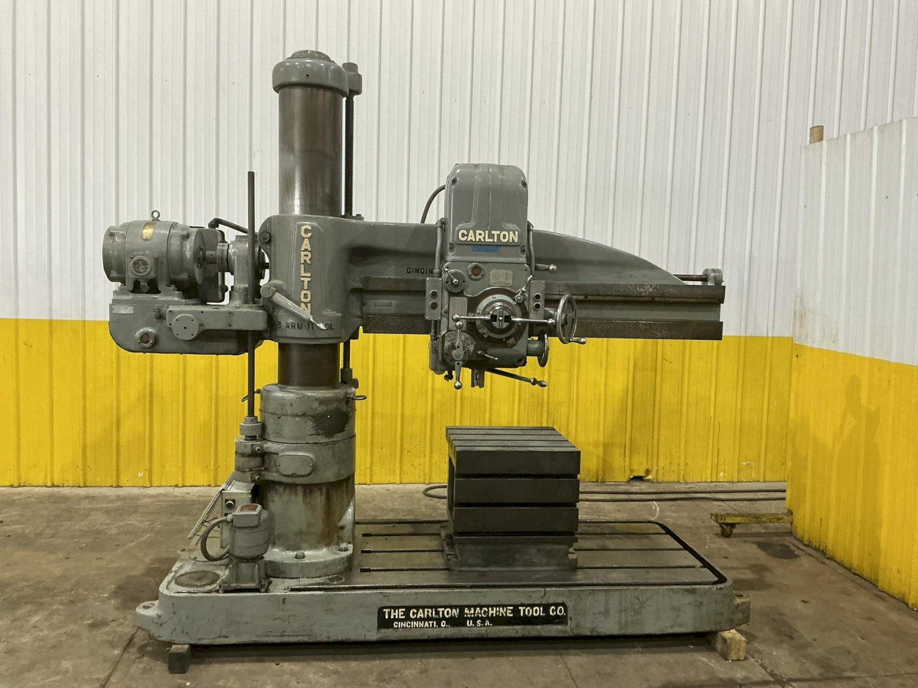 5' X 11" CARLTON MODEL #1A RADIAL ARM DRILL: YOBRO #25176