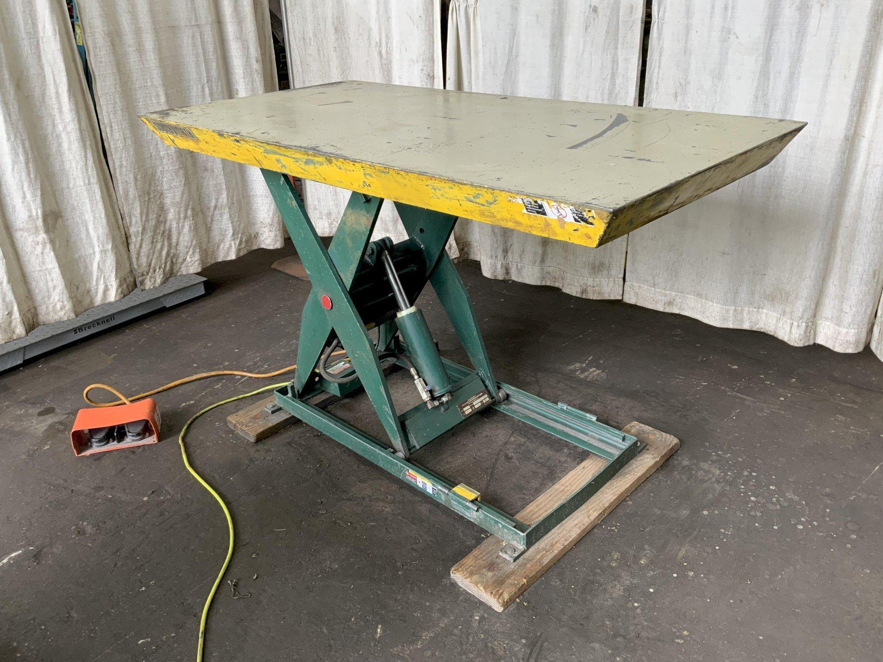 2000 LB 72"X 36" SOUTHWORTH HYDRAULIC SCISSOR LIFT TABLE : STOCK #81182