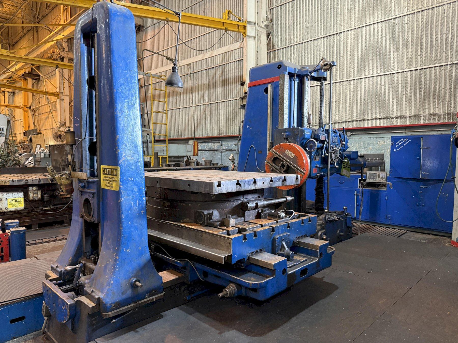 5" Gidding & Lewis Horizontal Boring Mill, 350-T With Facing Head, Tailstock and Rotary Table