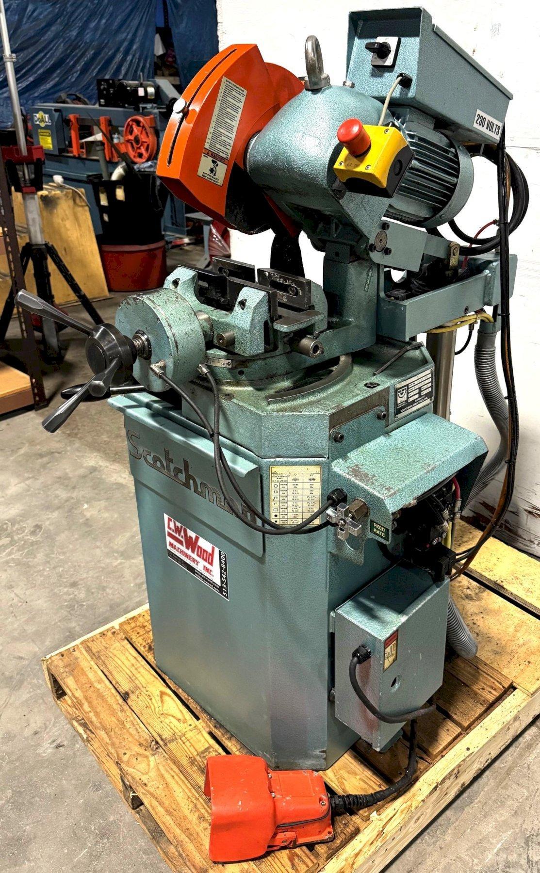 10" Scotchman Cold Saw 275LT/PK/PD, Miter, Power Down Feed, Air Vise,  3-3/8" Round Tube Cap., Coolant
