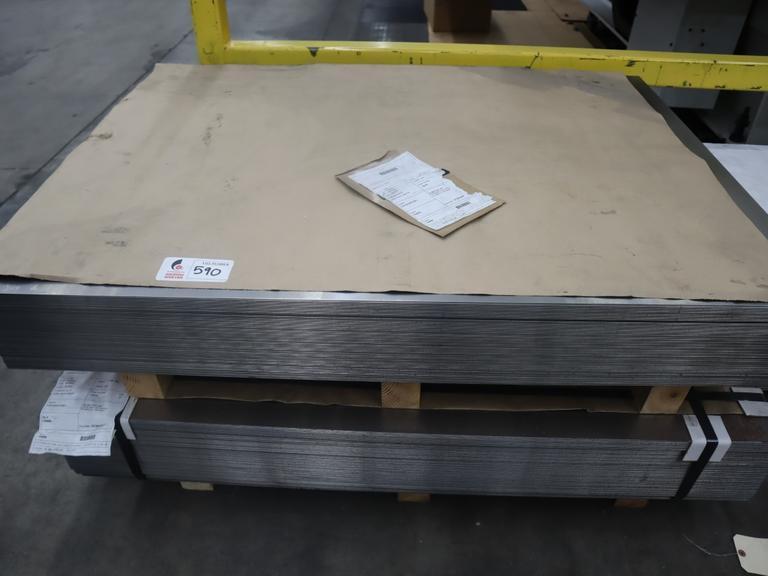 Steel Sheet Material, (2) Stacks of CRS .0598" x 48" x 36", (250 pcs Total)- Auction Item