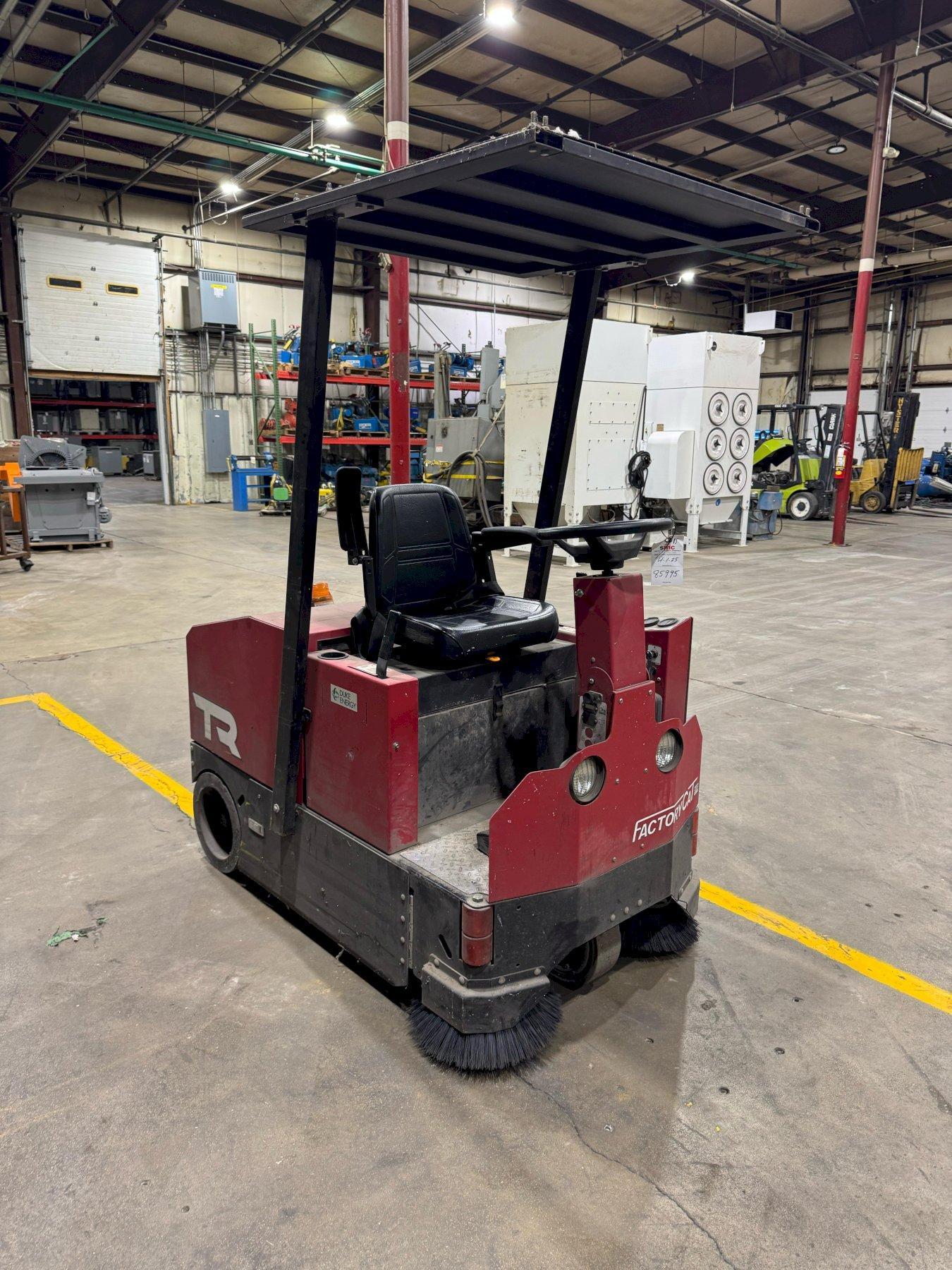 1 - PREOWNED 2010 FACTORY CAT RIDER SWEEPER, MODEL #: TR
