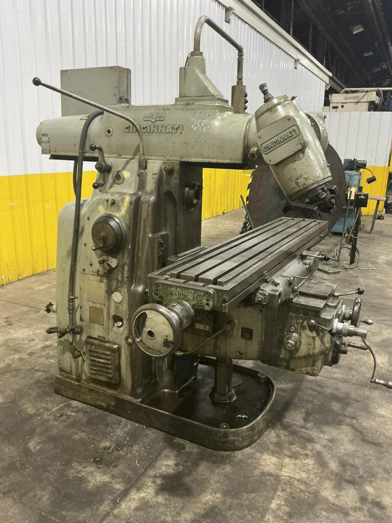 #3 CINCINNATI MODEL #3MI HORIZONTAL UNIVERSAL MILL WITH TOOLMAKERS OVERARM SPINDLE: YOBRO #25929