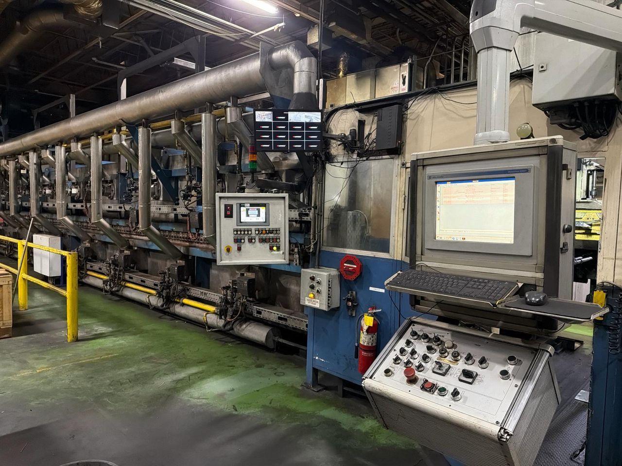 630 Ton, AP&T HOT STAMPING HYDRAULIC PRESS LINE w/SCHWARTZ ROLLER HEARTH FURNACE