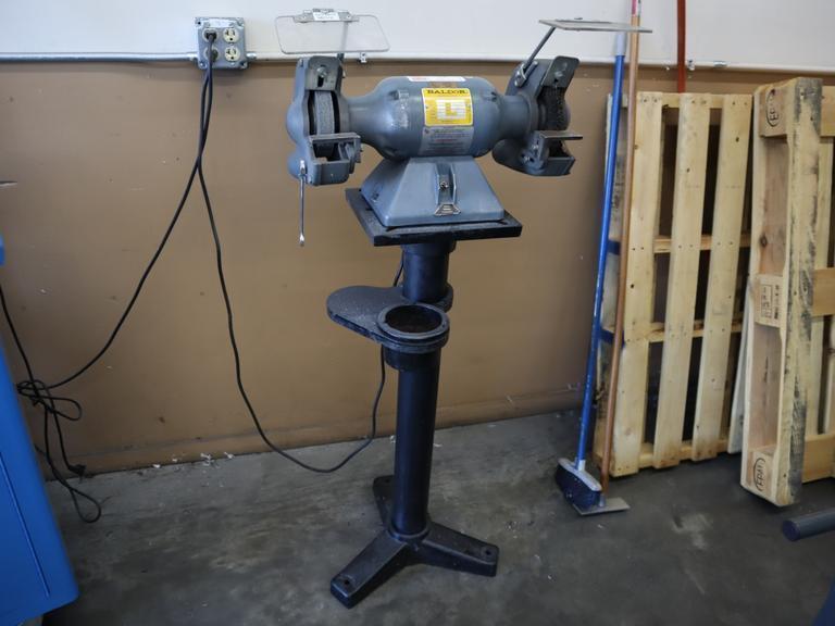Baldor 7307 6" Double End Pedestal Grinder, 1/2 HP, Work Rests, Eye Shields, Single Phase- Auction Item