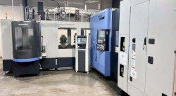2022 Used DN Solutions NHP5000 Doosan CNC Horizontal Machining Center with 12 Station Doosan LPS 5000 Pallet Pool For Sale