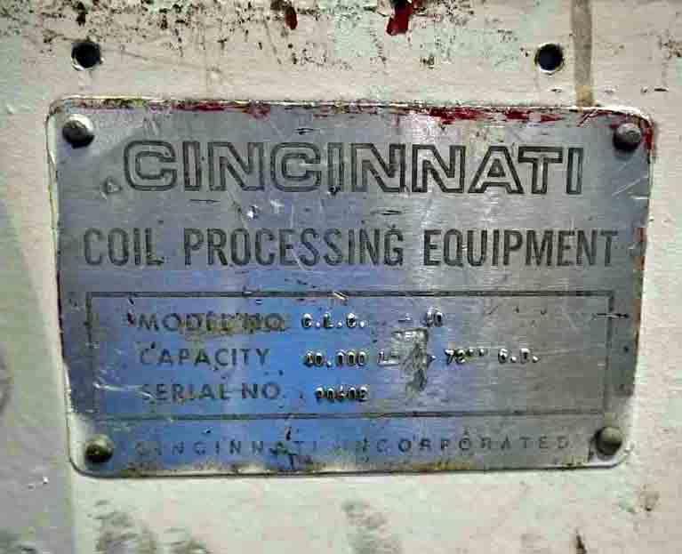 40,000# x 72" Cincinnati Recoiler