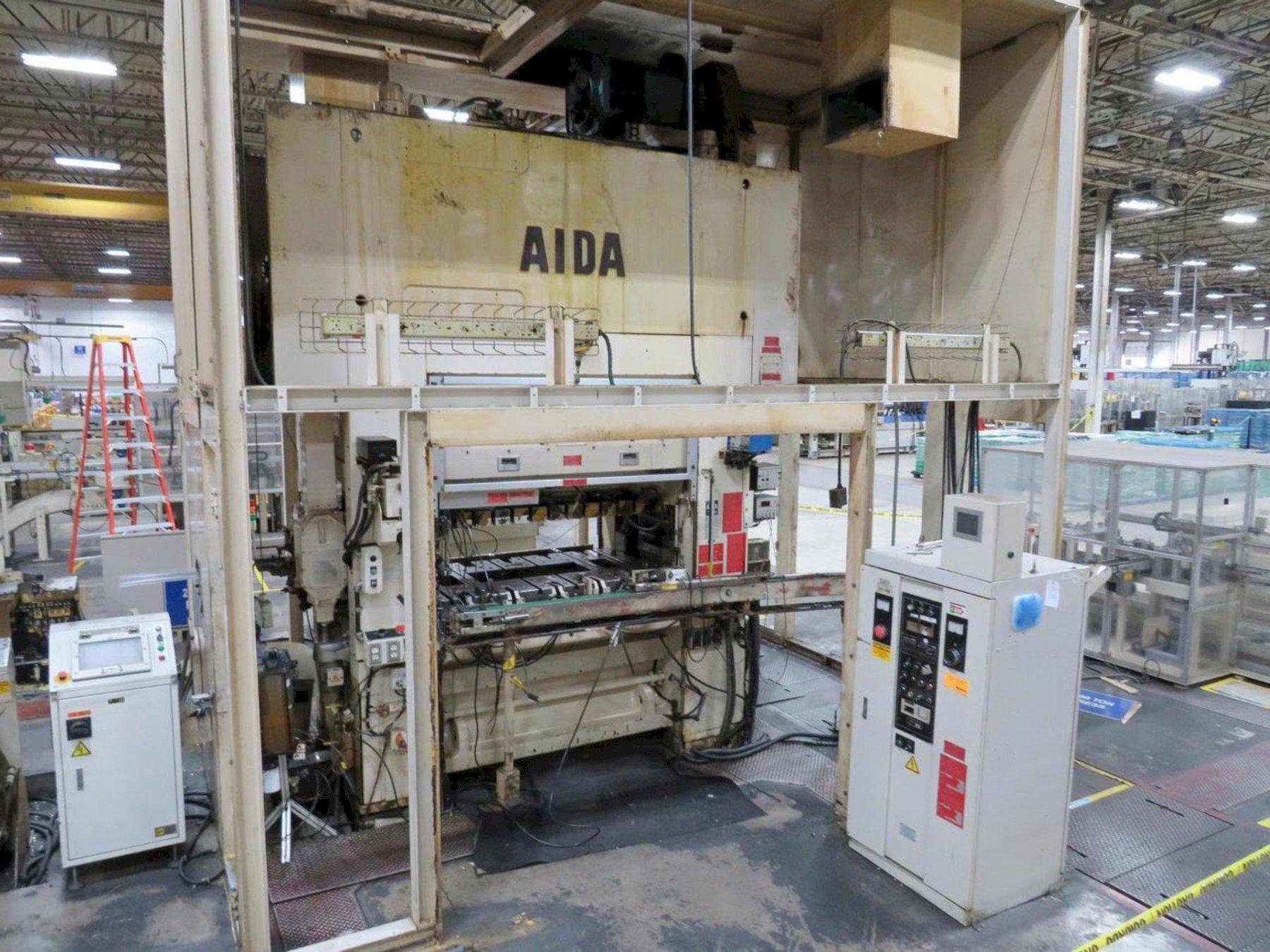 220 ton Aida NS1-2000(2) Used Single Point Eccentric Geared Straight Side Press, Year 2001