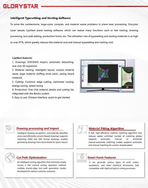 1 - NEW GLORYSTAR GS-3015C 6KW SHEET LASER CUTTER