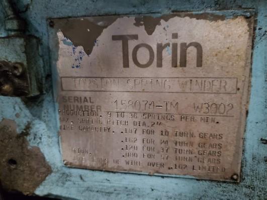 TORRINGTON NO. W-3002 TORSION COILER
