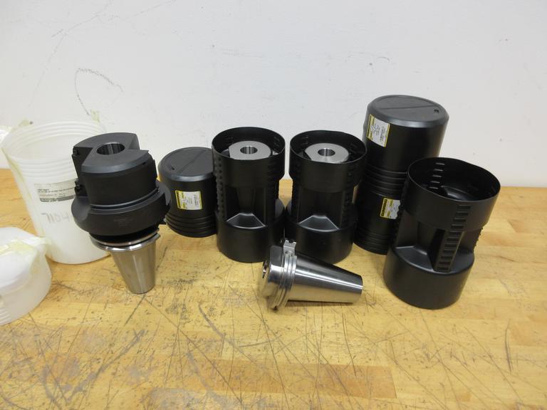 Guhring CAT50 Tool Holders 25.05mm = .986" End Mill Type, (3pcs), And (1) Komet CAT50 1.25" End Mill w/ Bore Chamfer Inserts ***New In Packages***- Auction Item
