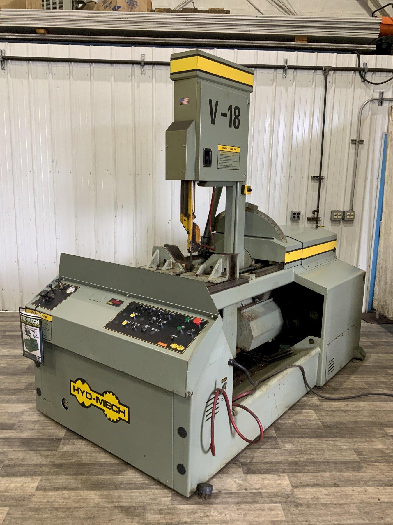 18" X 20" HYDMECH MODEL V 18 VERTICAL BAND SAW: STOCK #81472