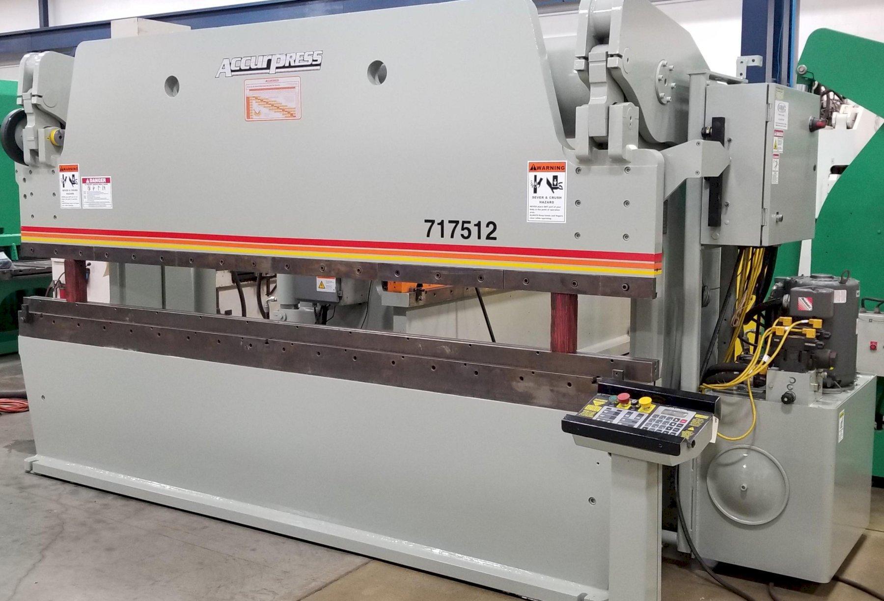 175 TON ACCURPRESS HYDRAULIC PRESS BRAKE, 12' BED LENGTH, 10' 4" BTWN, 10" THROAT, 2000