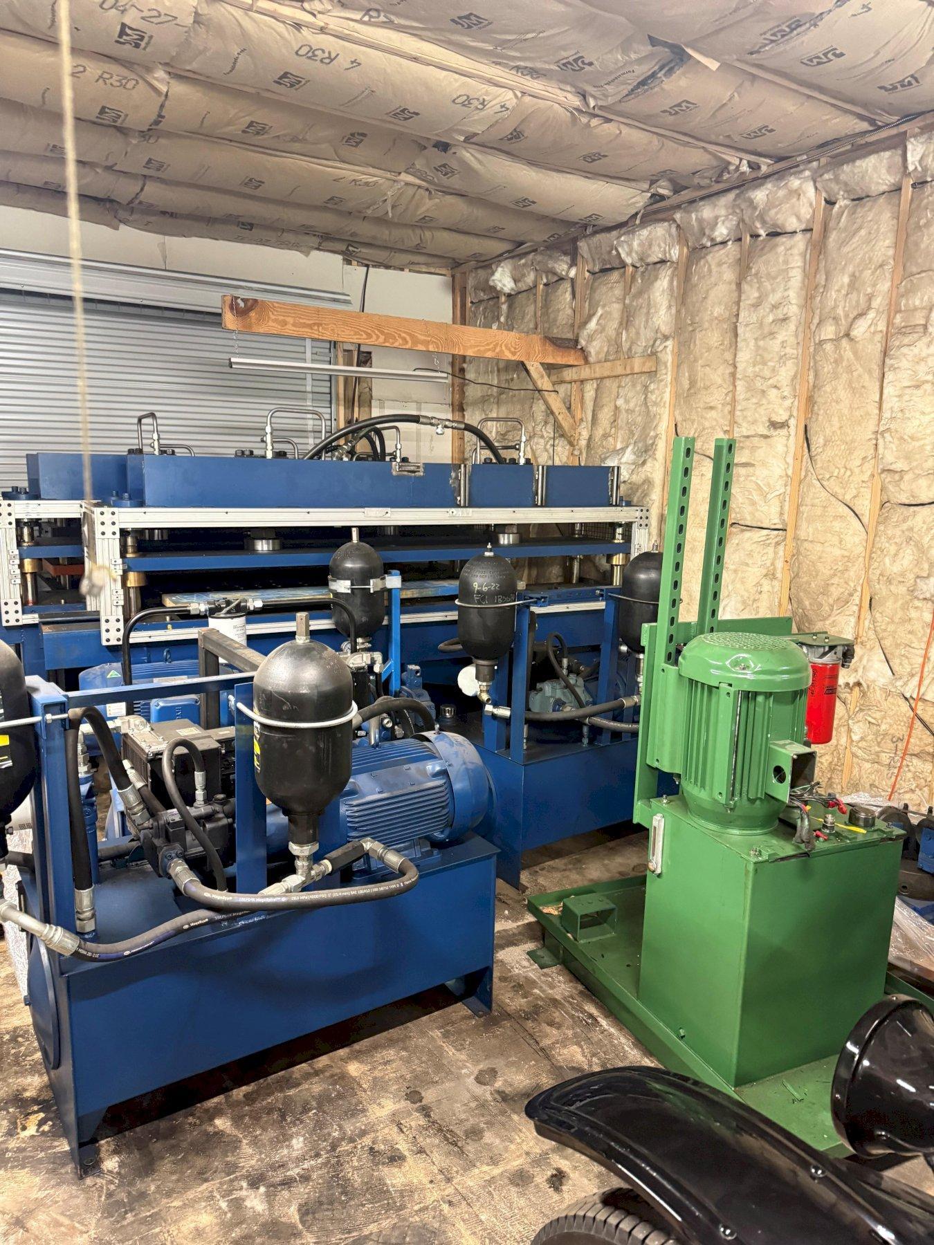60 TON X 22" X 100" ROLLFORMING TECHNOLOGIES 4 POST HYDRAULIC PRESS 2" STROKE : YOBRO 26406