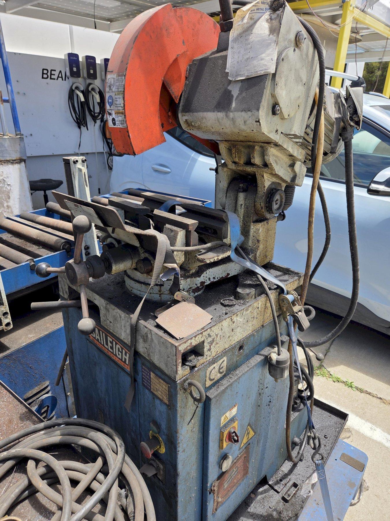 Baileigh Industrial Vertical Band Saw 
 Equipped with a 7.5 HP motor for industrial cutting performance
Heavy-duty manual industrial cut-off saw built for fabricators and machine shops that need reliable performance cutting thin wall tubing, pipe, bar stock, and structural shapes