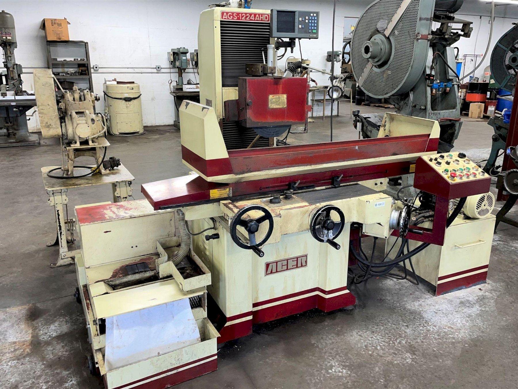 12" X 24" ACER MODEL AGS-1224AHD HYDRAULIC SURFACE GRINDER