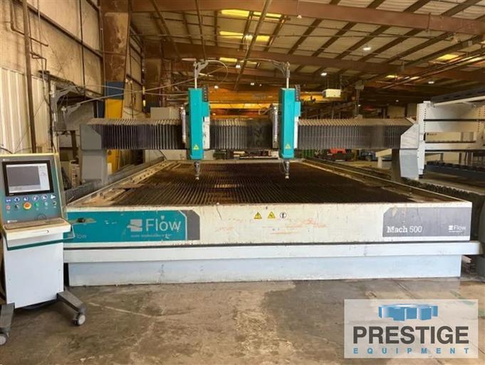 Flow Mach 500 4080 156" x 312" Dual Head CNC Water Jet Cutting System