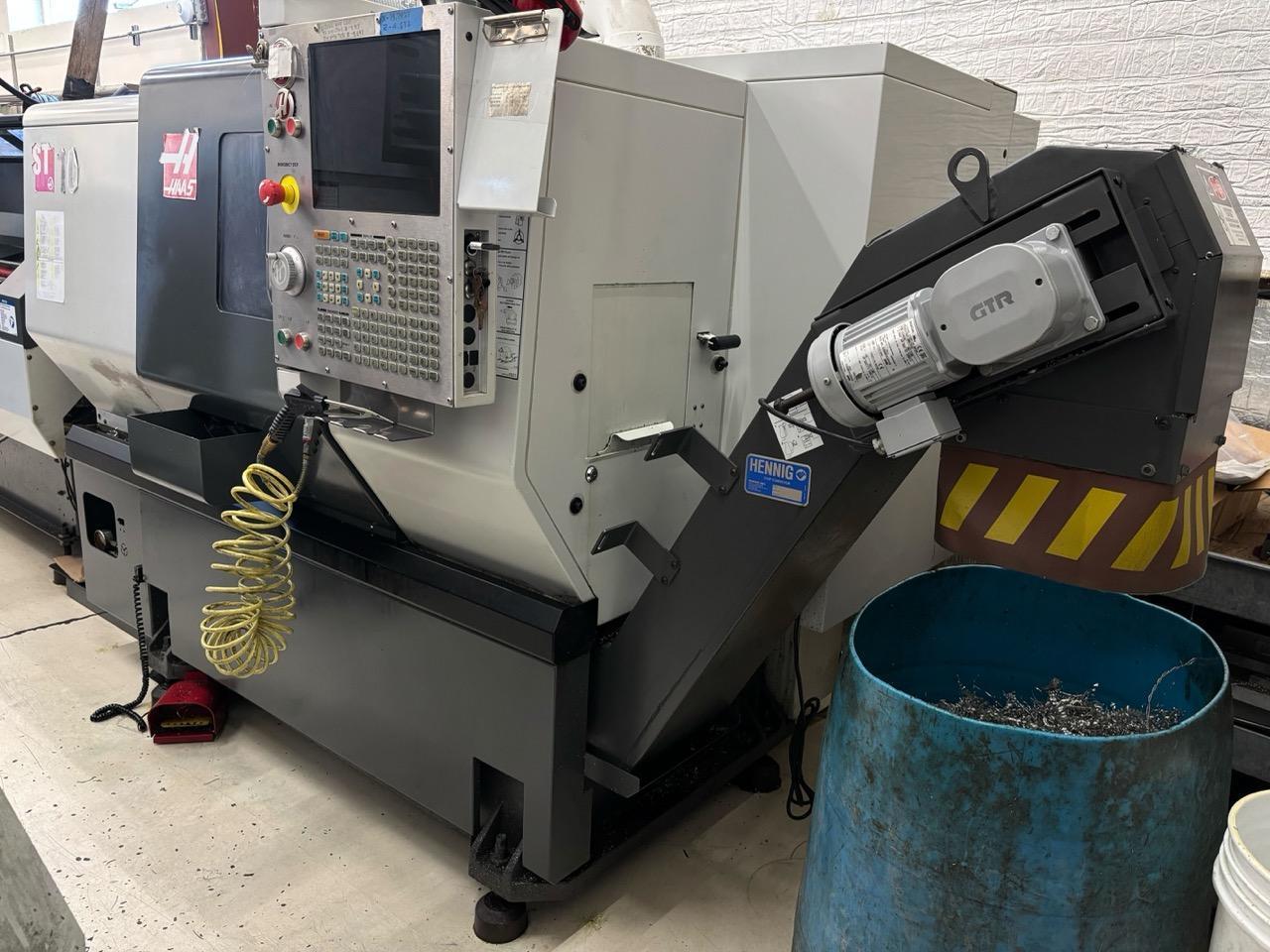 Haas ST-10 CNC Lathe, 2012 – Bar Feeder, Parts Catcher