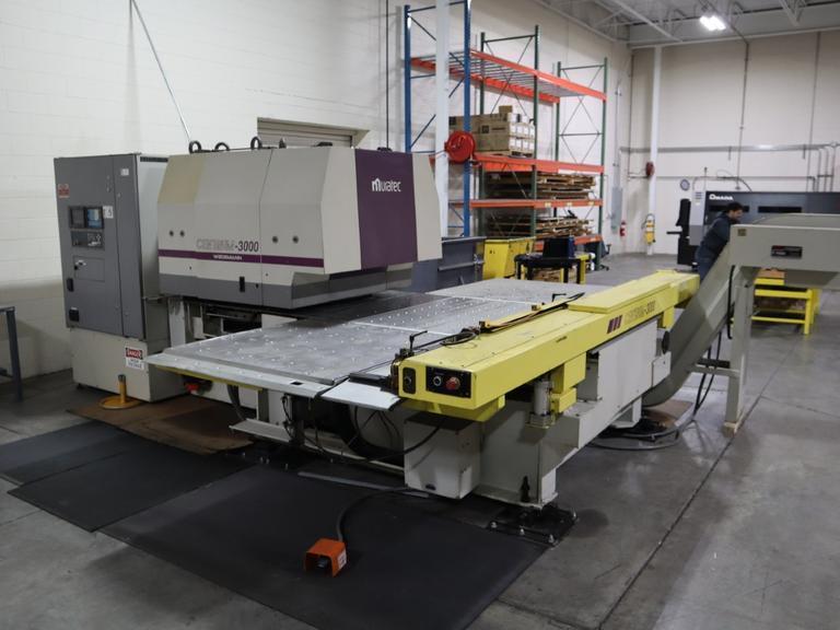 Murata Wiedemann Centrum 3000 CNC Turret Punch Press, 33 Ton, Fanuc  OP Control, 54 Station Turret, (2)AI Stations- Auction Item