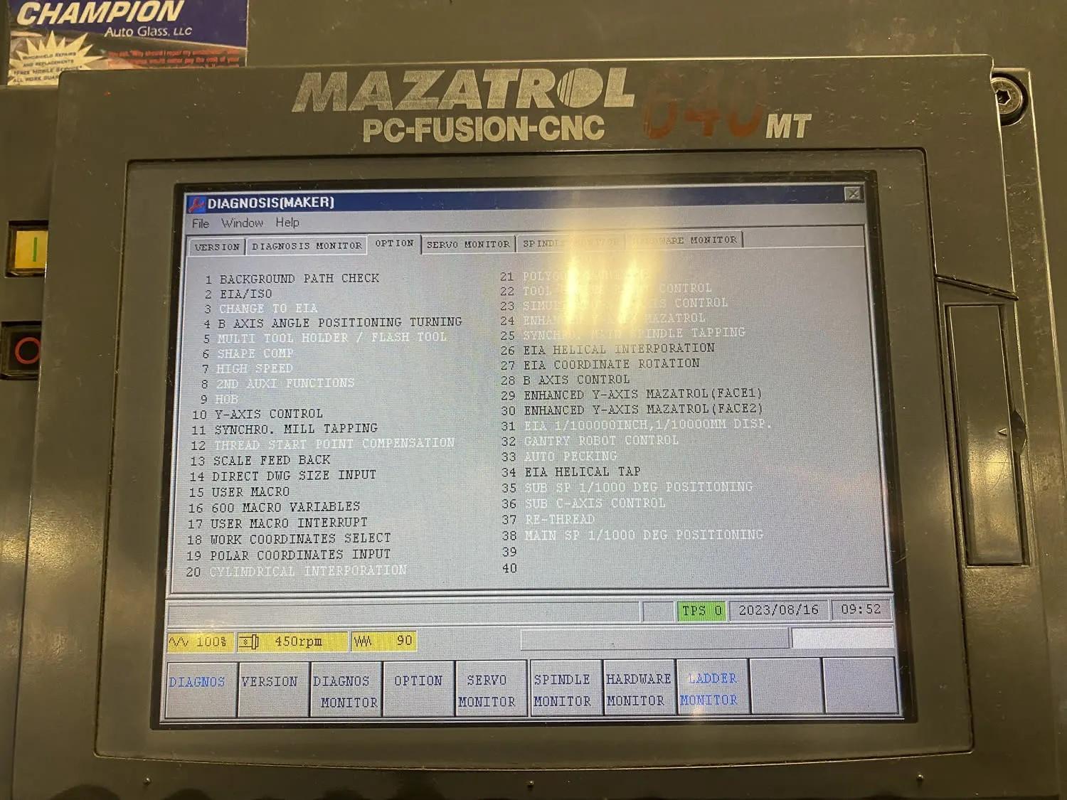 1 - PREOWNED MAZAK CNC TURNING CENTER, MODEL #: INTEGREX300-2Y, S/N: 159903