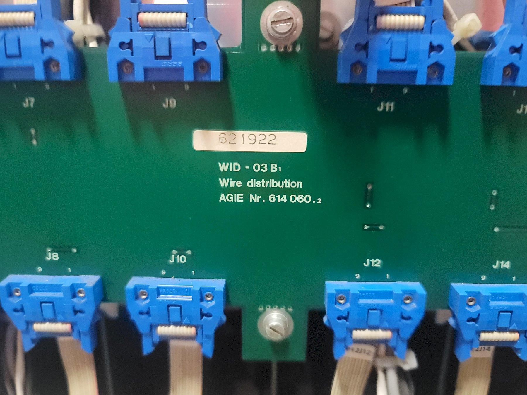 CONTROL UNIT WITH WID - 03B1 WIRE DISTRIBUTION PANEL AGIE 614 060.2, Contains PMO-01A Power Module Output 613930.7