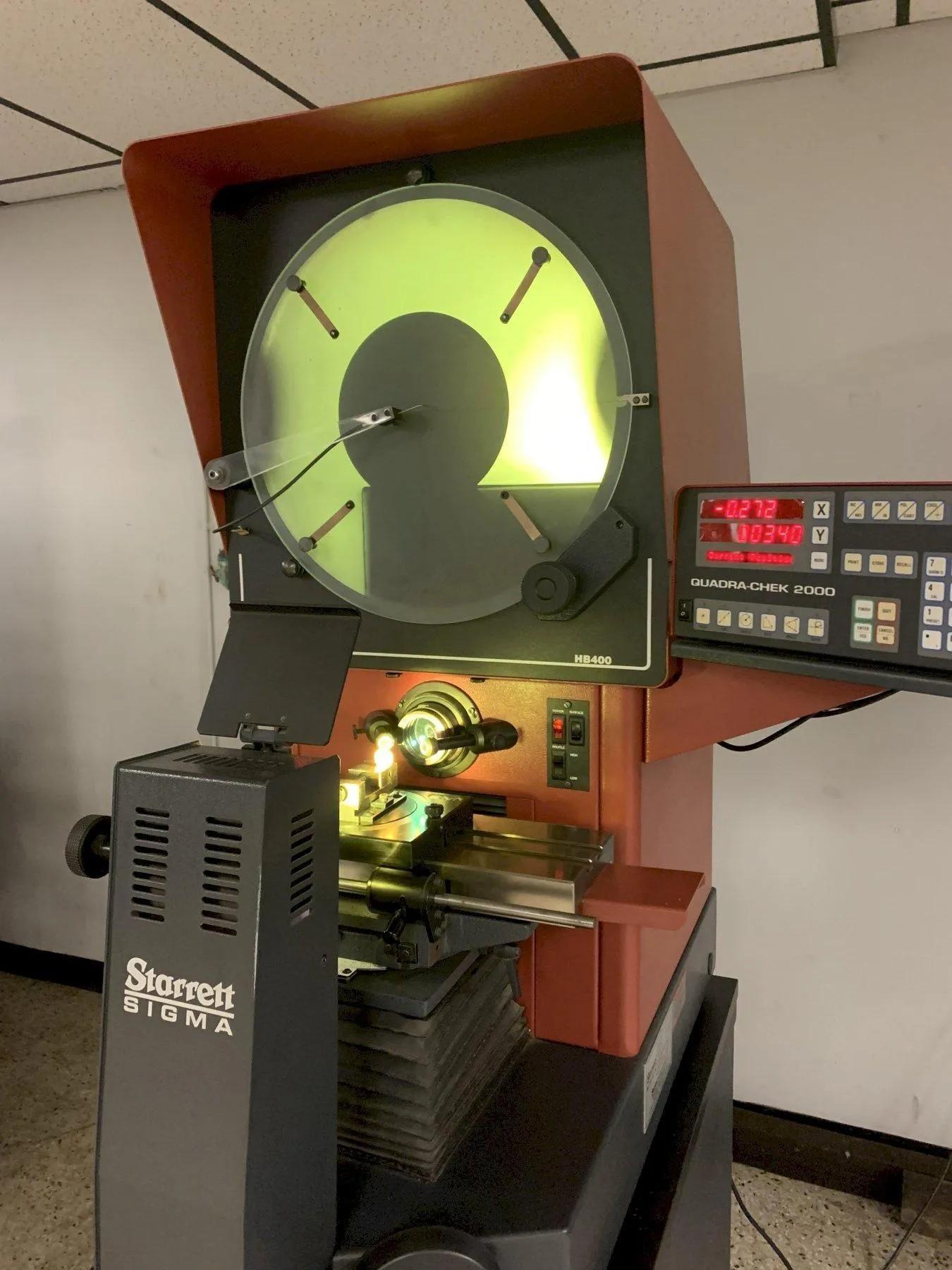 16" STARRETT Model HB400 Bench Top Optical Comparator with DRO, Edge