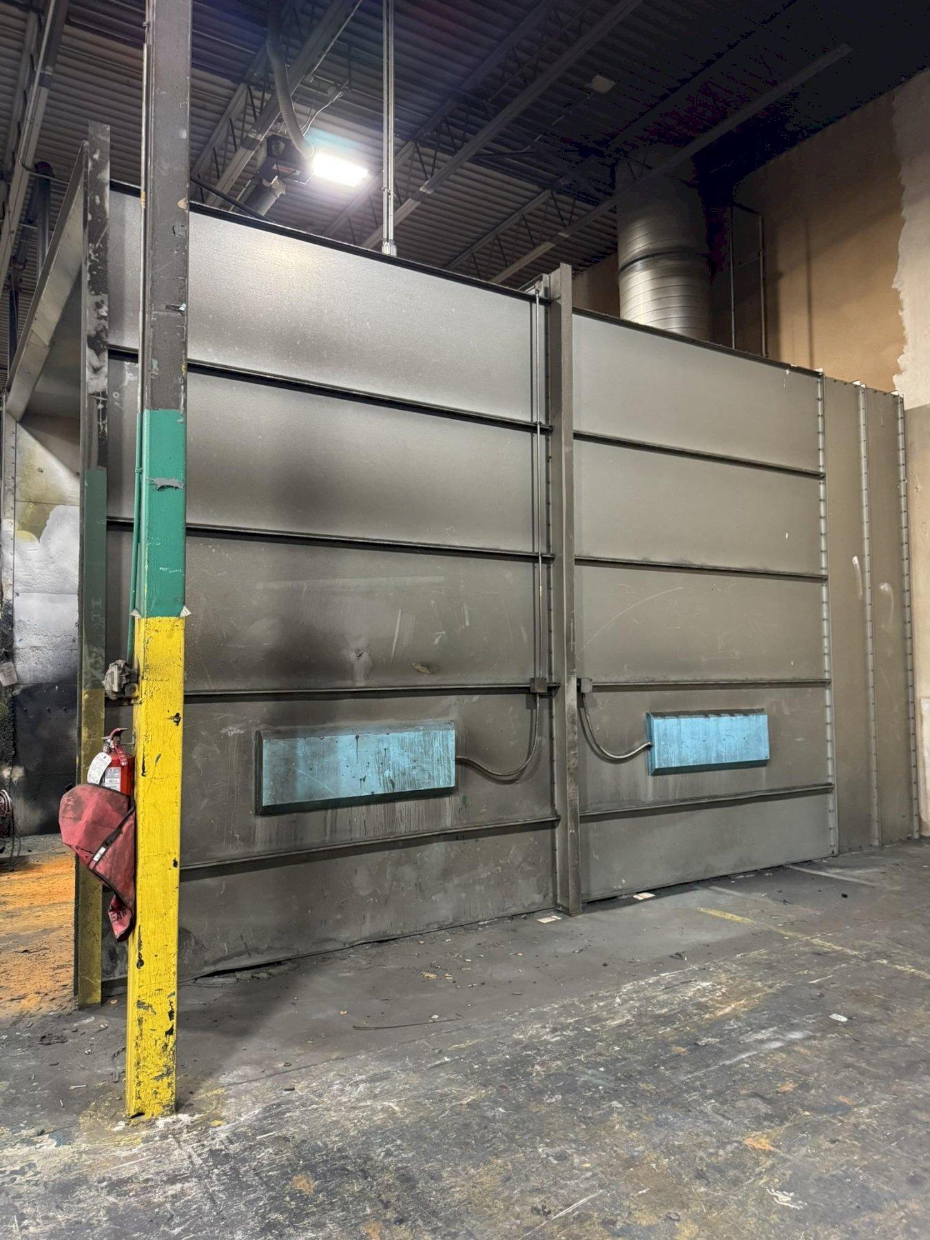USED GLOBAL FINISHING SOLUTIONS DUAL INDUSTRIAL SPRAY BOOTH WITH GAS FIRED HEATER, Stock# 11168, Year: 2015