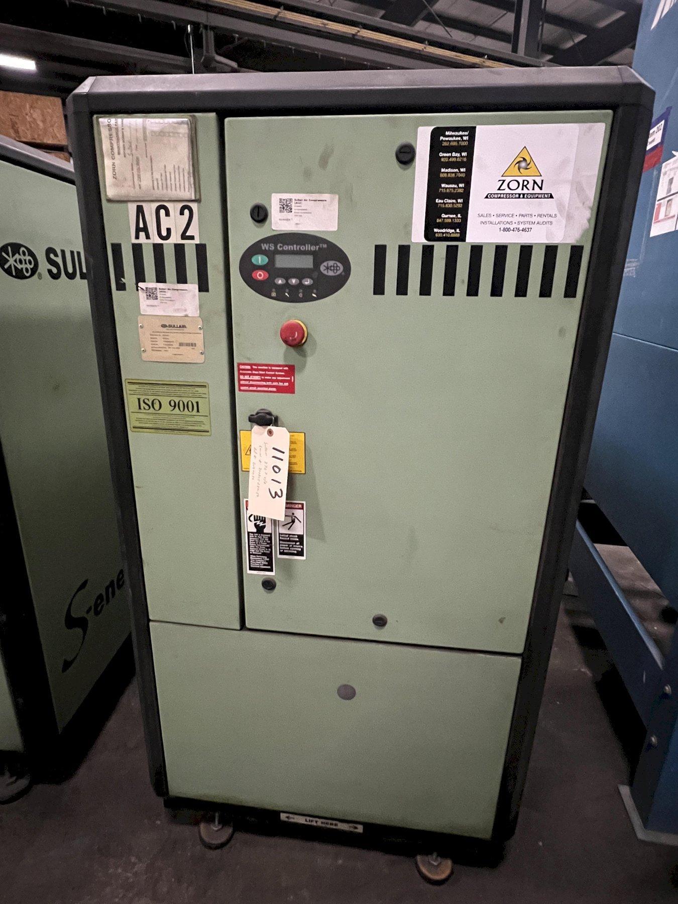 SULLAIR 50 HP ROTARY SCREW AIR COMPRESSOR, MODEL 3707V/A, 2008