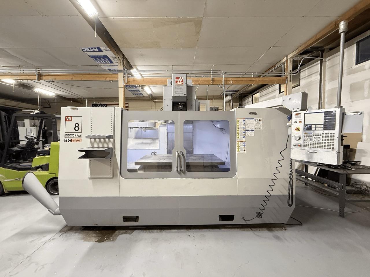 Haas VR-8 5 Axis VMC, 2007 – TSC, Probe, 15K RPM Spindle