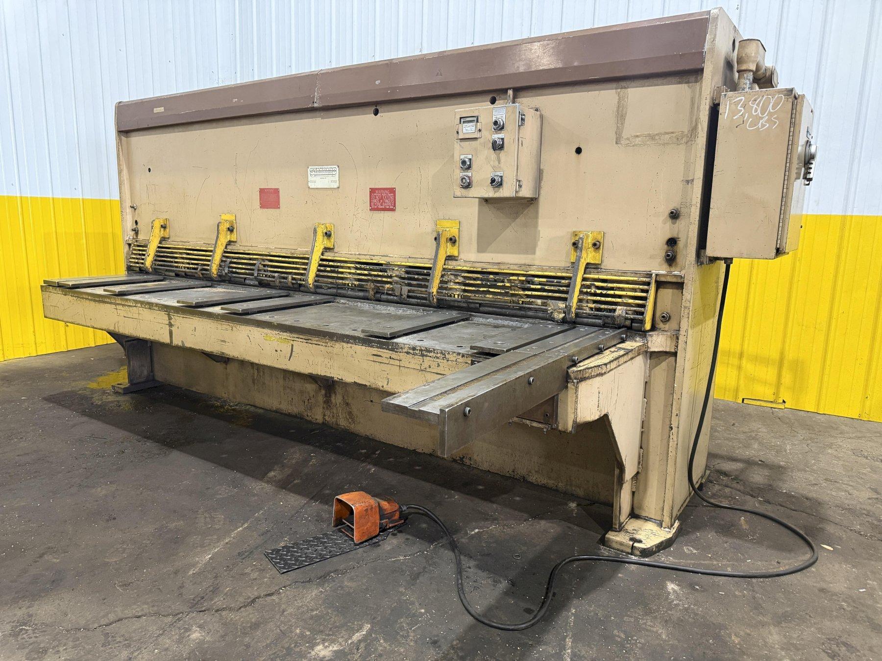 10' X 1/4" STANDARD INDUSTRIAL MODEL #AS250-10 HYDRAULIC POWER SHEAR: STOCK #23296