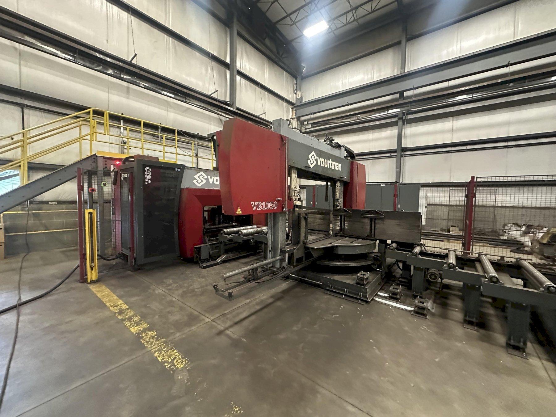 41" X 18" VOORTMAN BEAM LINE, VB1050 SAW,  V630DRILL & V808 PLASMA COPER ROBOT, NEW 2016: STOCK 20792
