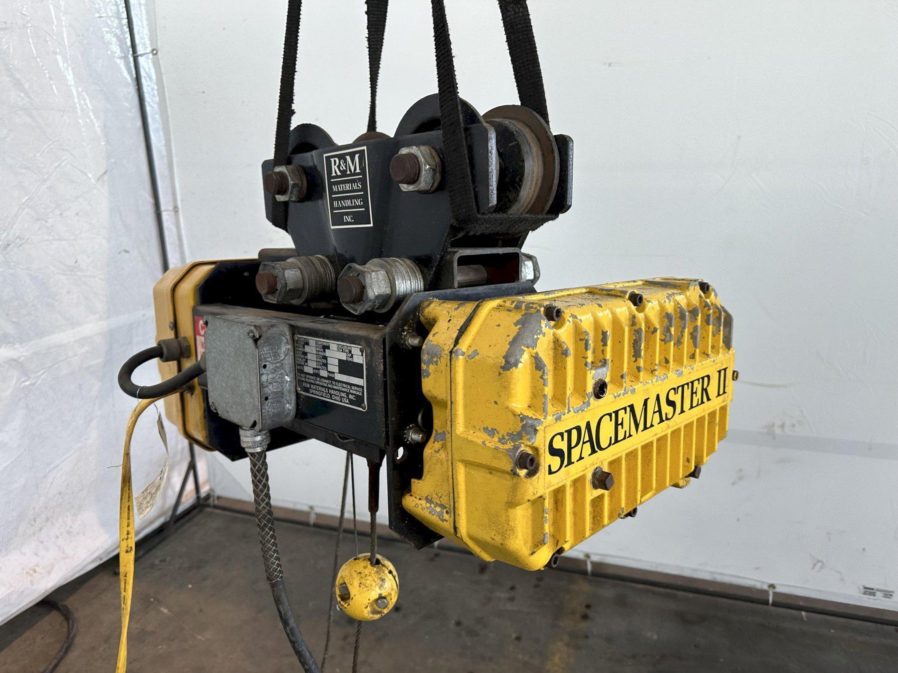 1 TON R&M SPACEMASTER OVERHEAD HOIST. STOCK # 0421623