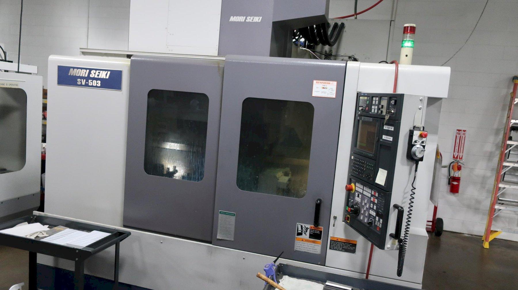 MORI SEIKI SV-503/40 Vertical Machining Center, Year 2000, With Tsudakoma 4th axis Rotary table