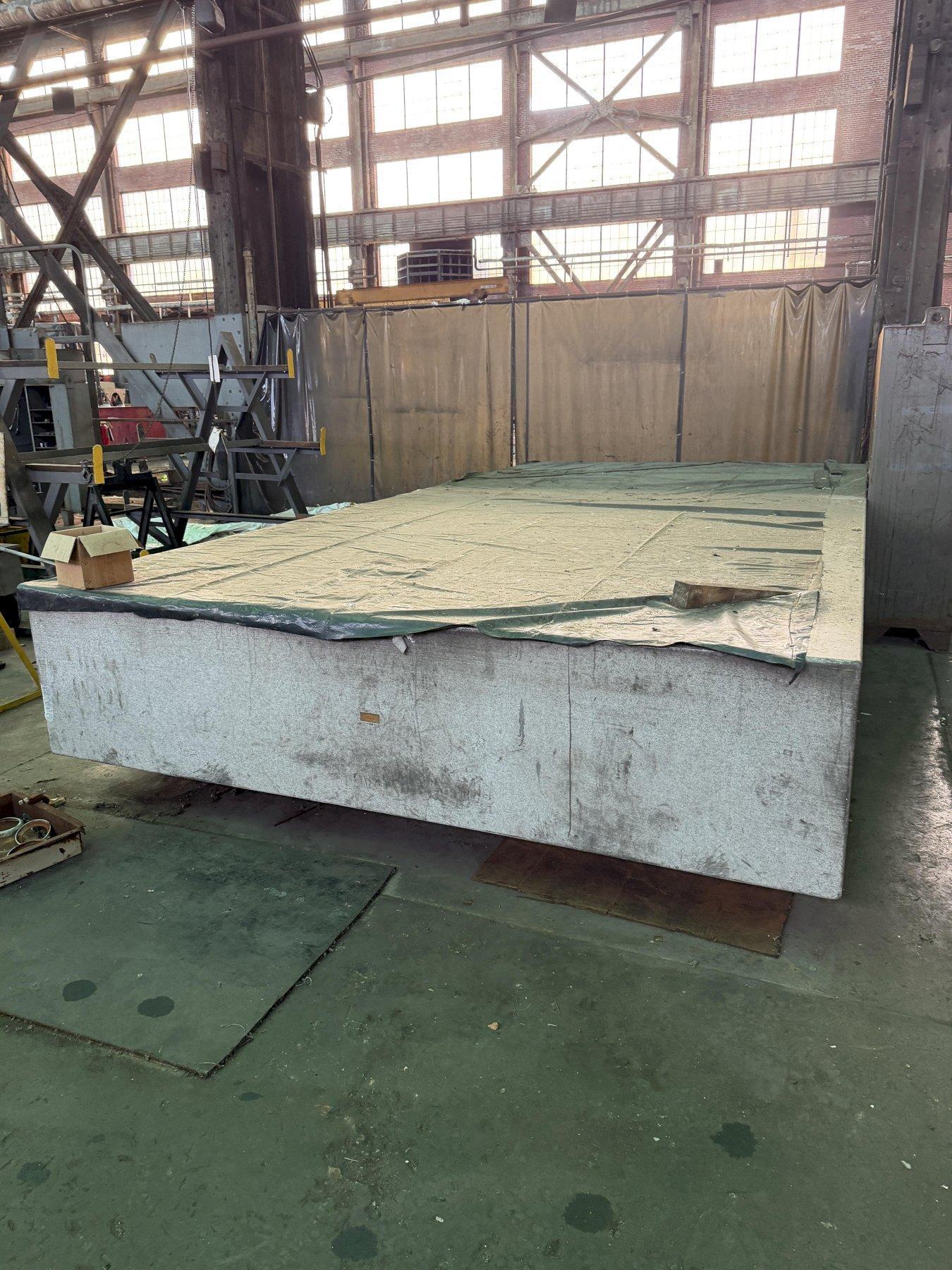 120" X 240" X 24" RAHN INSPECTION GRANITE SURFACE PLATE. STOCK # 0874626