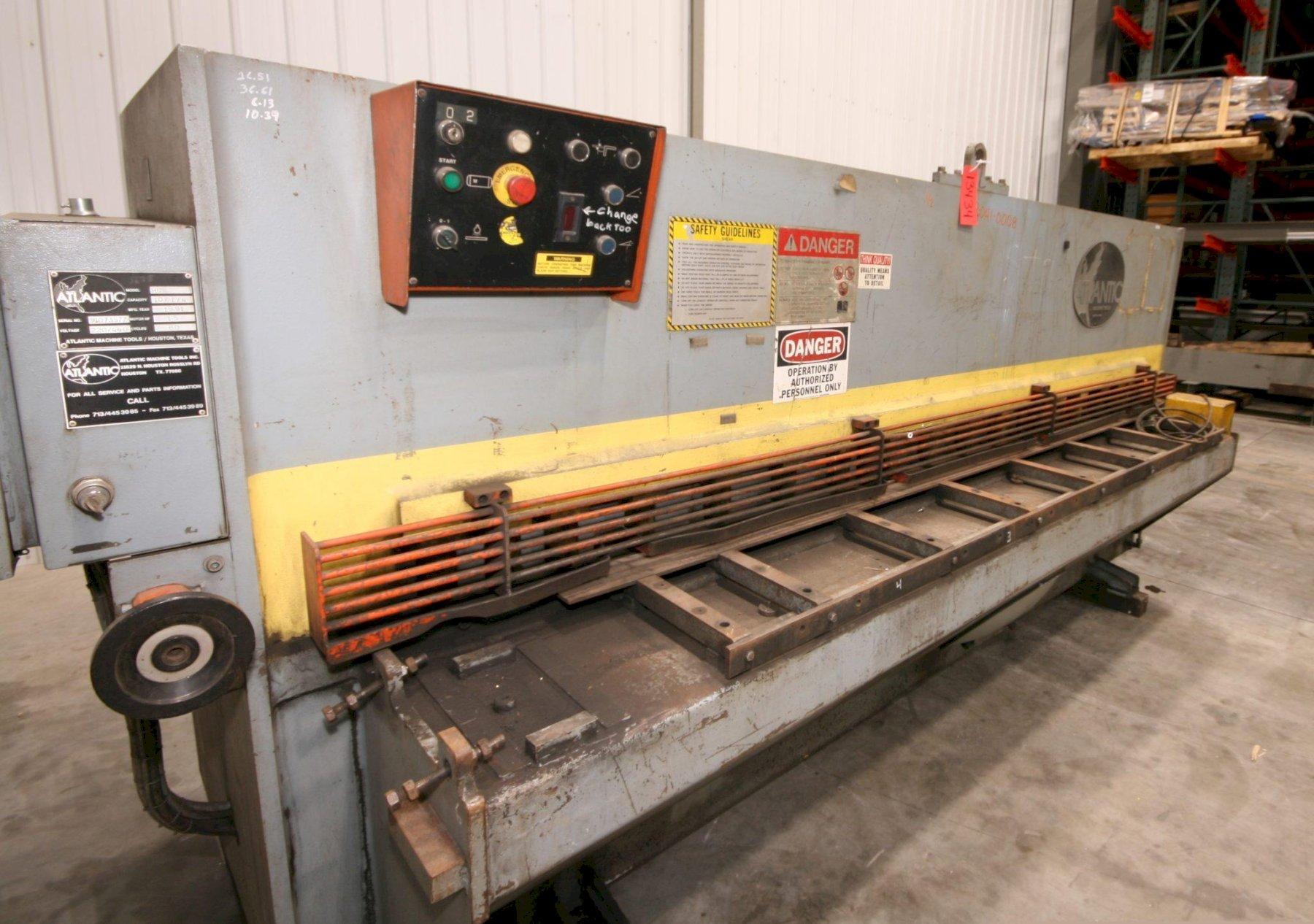 1/4" X 10' ATLANTIC MODEL HDE HYDRAULIC SHEAR