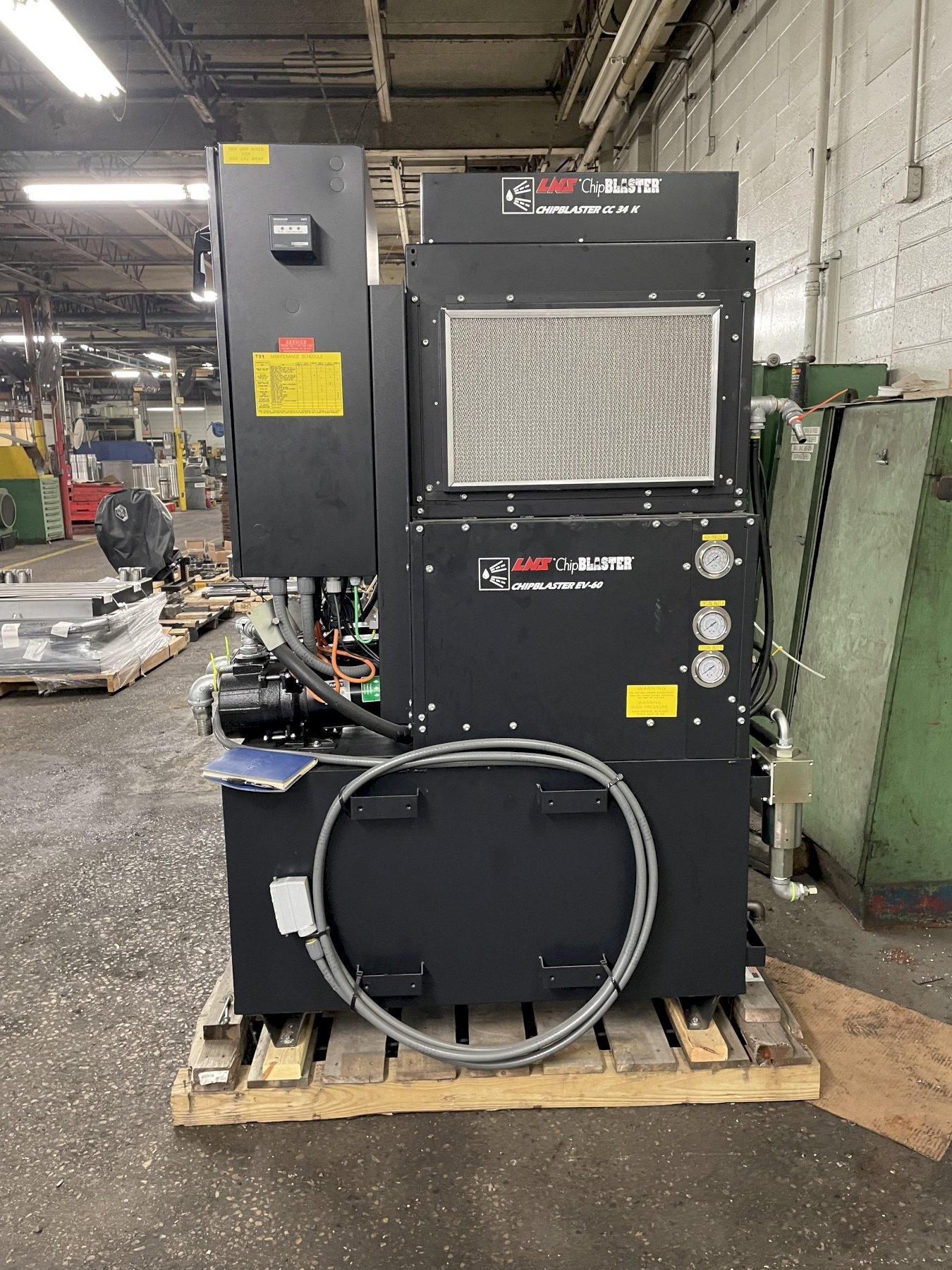 LNS CHIP BLASTER, MODEL EV-60, 60L/MIN CAP, CC 34K CHILLER, MB 1200 MIST COLLECTOR, HAMMOND 34 KVA TRANSFORMER