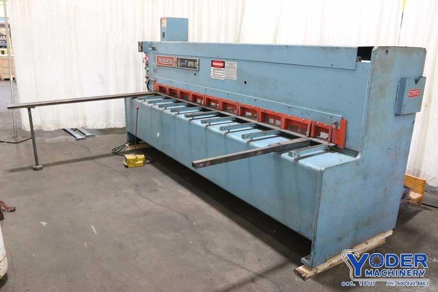 10' X 10 GAUGE NIAGARA MODEL SP10-10 HYDRAULIC SHEAR