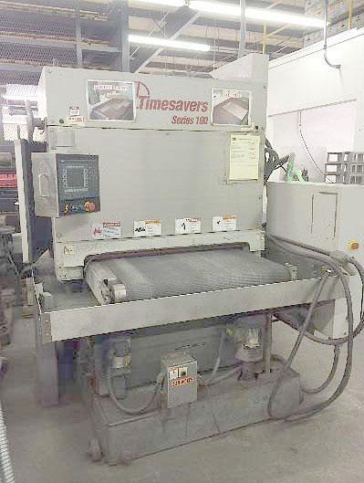 37" Timesavers, Model 137-1HDMW, 37" Wide Belt, Auto Cycle Controller, 20HP, Wet, Stainless Construction, New 2001.