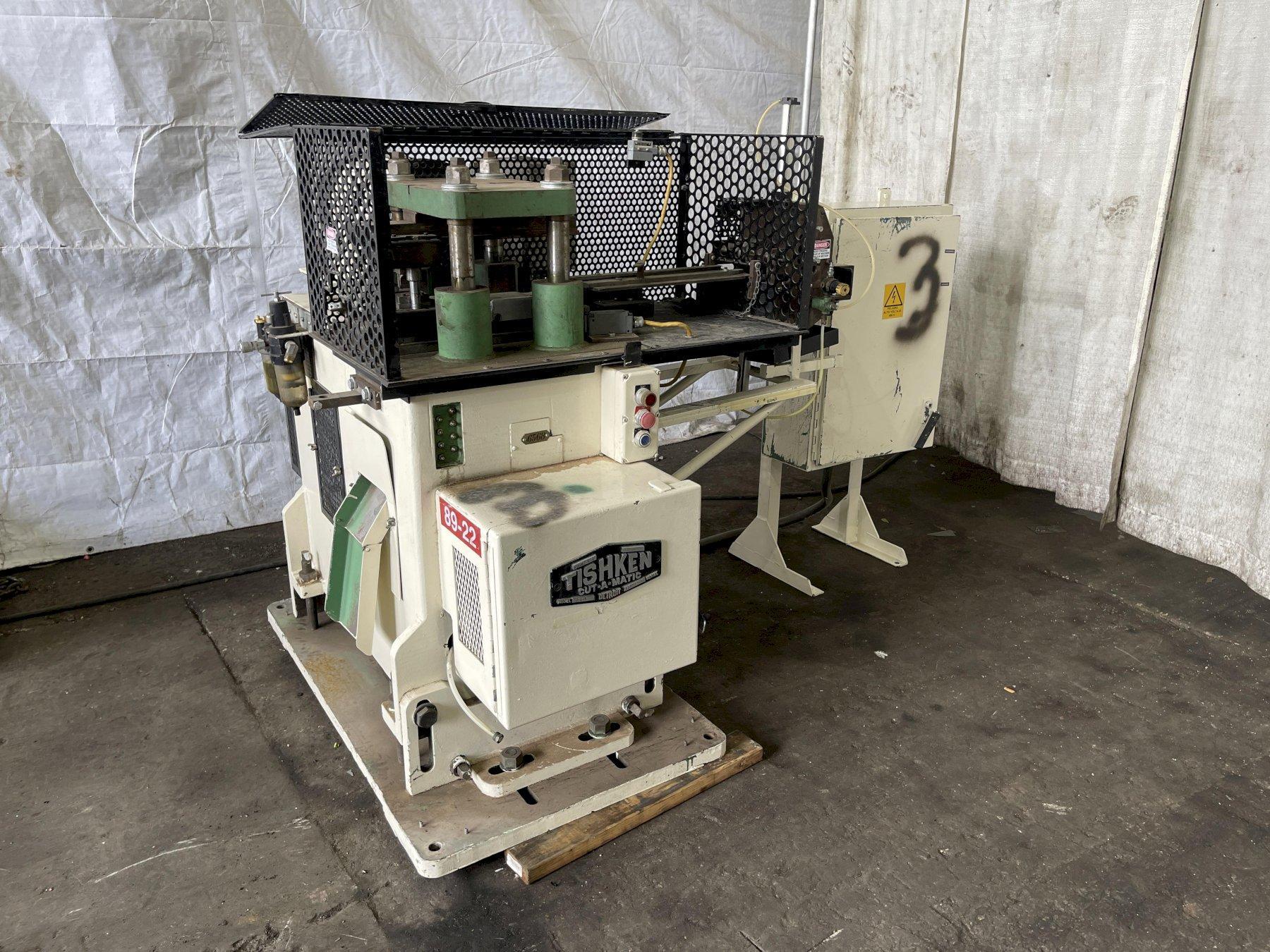 18 TON TISHKEN CUTOFF PRESS: STOCK #76601