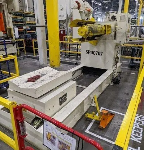 Feed Lease Motorized Coil Reel Uncoiler 20,000 Lbs. x 42" Wide