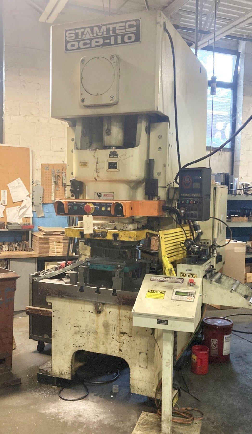 110 TON STAMTEC MODEL OCP-110 GAP FRAME PRESS. STOCK # 0669525