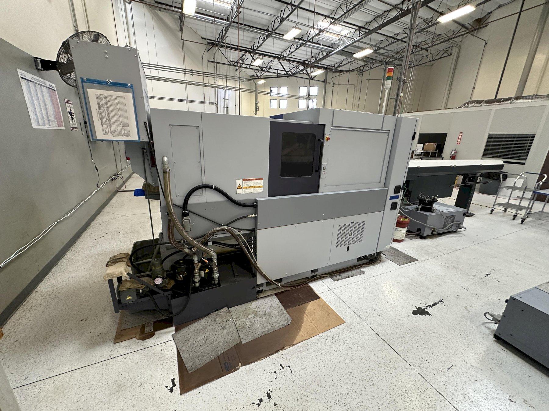 2021 Star SV-20R 20mm CNC Swiss Type Screw Machine s/n 0290 w/ Fanuc Series 31i-MODEL B5 Controls, Hand Wheel, 8-Station Live Turret with 2-Mountable Positions Each, 8,000 Live Tool RPM, Full C Axis @ 10,000 RPM Main Spindle, 20mm Sub Spindle with Full C Axis @ 10,000 RPM, 7-Cross Slide Tool Positions, 5-Live Cross Drilling Stations, Parts Catcher, Parts Conveyor, Tri-Mist 850 G2 Mist Collector, 2021 LNS GT326-E Hydraulic Bar Loade / Feeder s/n 15232002484