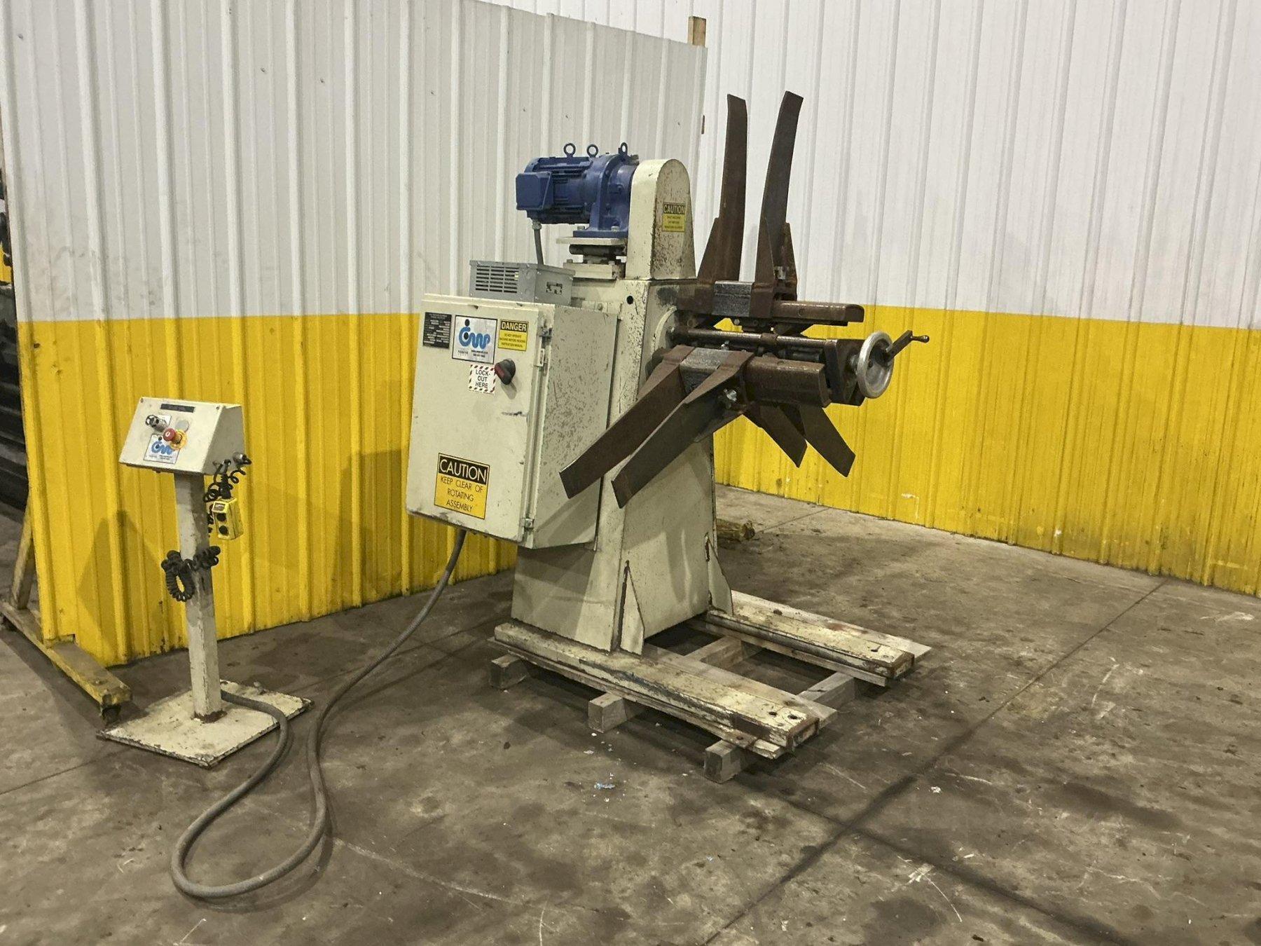 8,000 LBS X 18" CWP MODEL 4RM-18 POWERED UNCOILER COIL REEL: YOBRO #24957