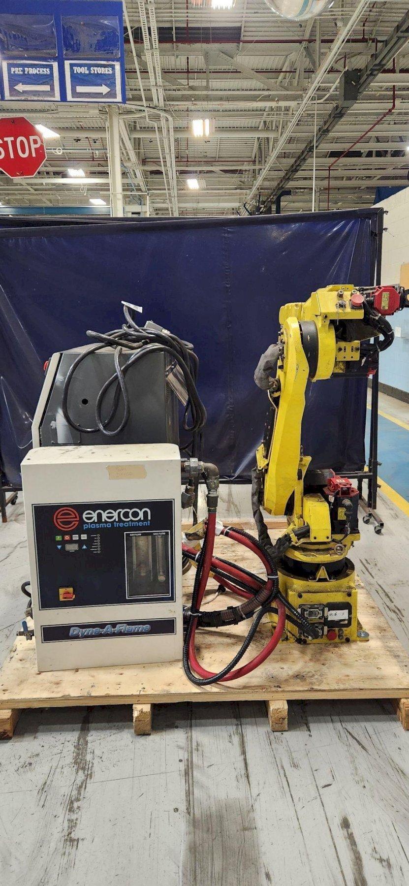 FANUC ARCMATE 120IB ROBOT WITH R-J3IB CONTROLLER AND ENERCON PLASMA TREATMENT