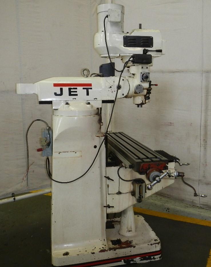 9" x 49" JET Vertical Milling Machine Model JTM-4VS,  3 HP