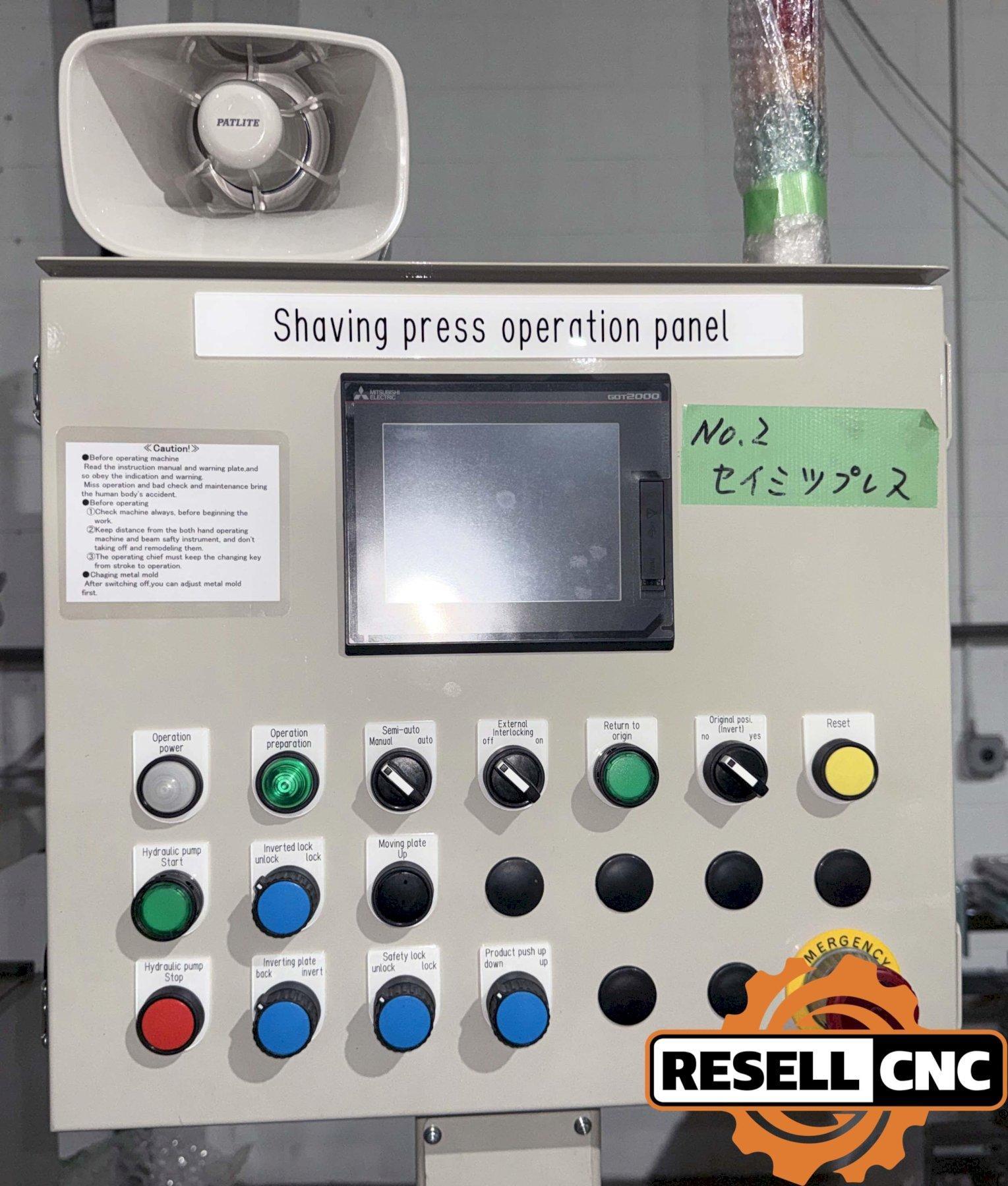 Koei MFG TP-10F-HR-MD03 Casting Shaving Press Unit