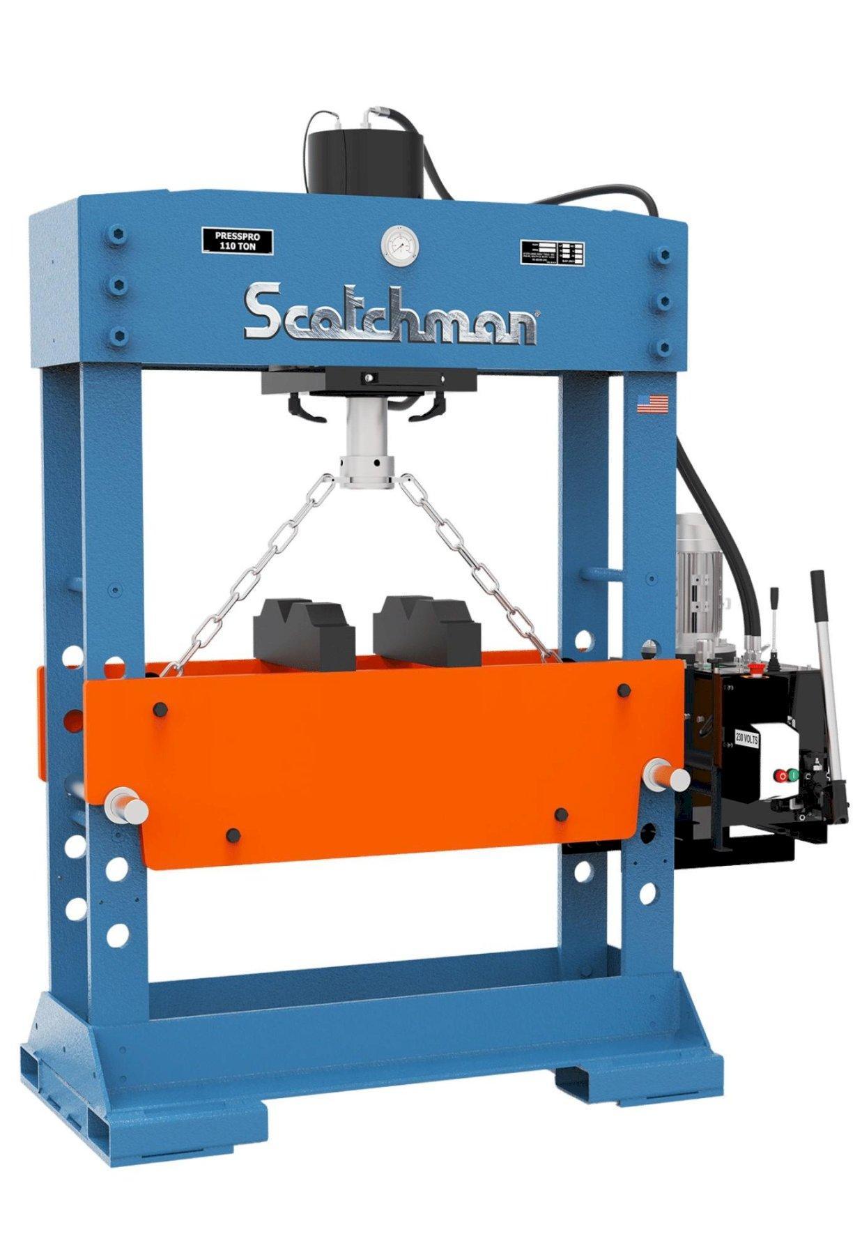 176 Ton Scotchman H-Frame Hydraulic Press PressPro 176, 43″ B.H., 5 HP, New