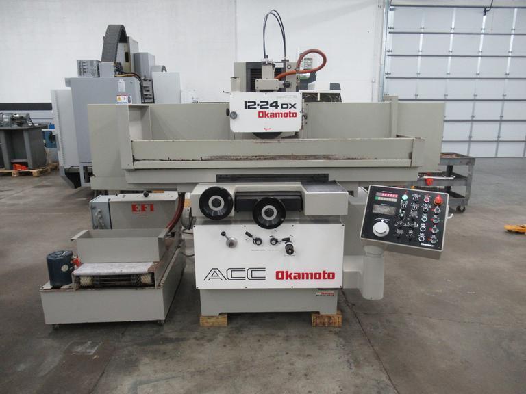 Okamoto ACC-12.24 DX Automatic Surface Grinder, 12"x 24", Incremental Downfeed, Over Wheel Dresser,  Coolant